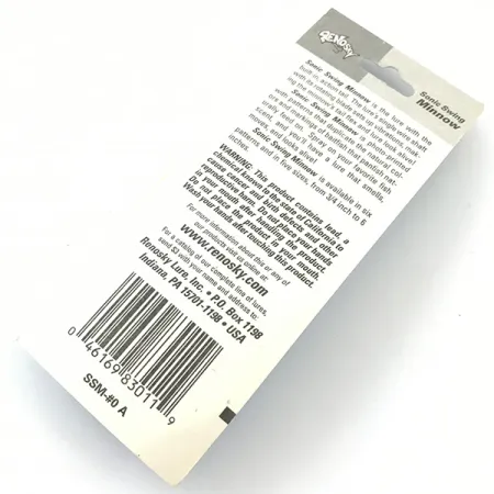 Renosky Lures Renosky Sonic Swing Minnow 0, 1/16oz Silver spinning lure #4639