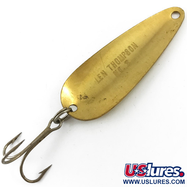 Vintage Len Thompson #2, 1oz Five of Diamonds fishing spoon #4653