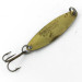 Vintage  Luhr Jensen Needlefish 1, 1/16oz Frog / Green / Brass fishing spoon #4655