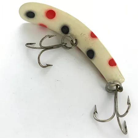 Vintage Yakima Bait Worden Flatfish, 1/3oz White / Red / Black fishing lure #4658