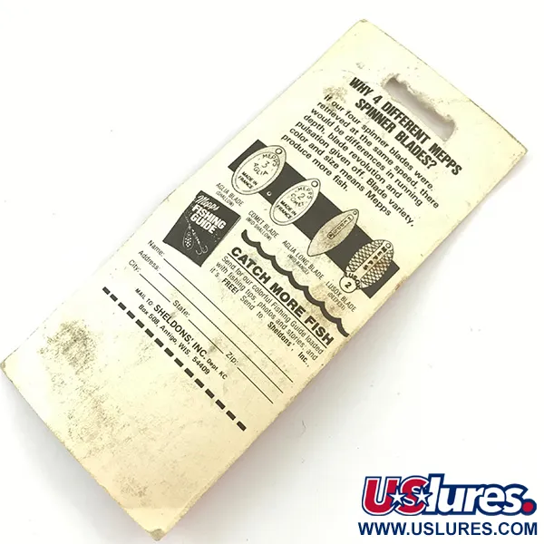   Mepps Aglia 1, 1/8oz Red / White / Gold spinning lure #4660