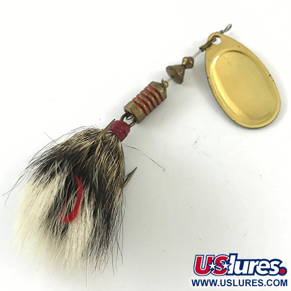 Vintage   Mepps Aglia 3 dressed (squirrel tail), 1/4oz Gold spinning lure #4673