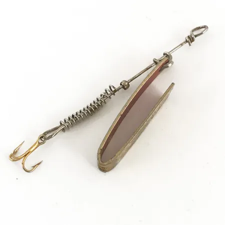 Vintage South Bend Super Duper 500, 3/64oz Brass / Red fishing spoon #4684