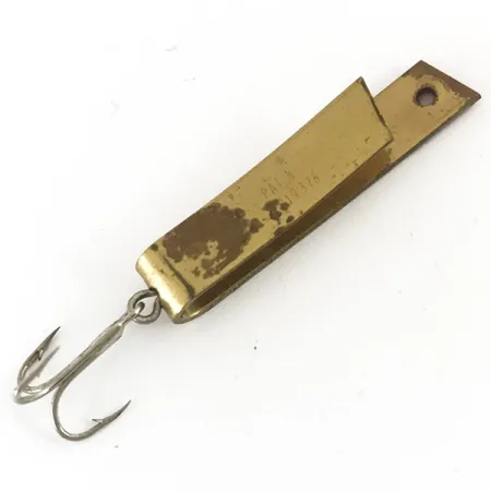 Vintage South Bend Super-Duper 503, 1/8oz Brass / Red fishing spoon #4685