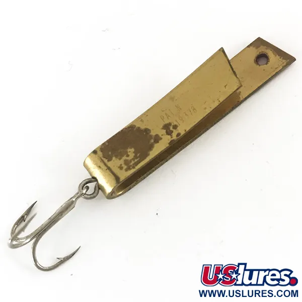 Vintage  South Bend Super-Duper 503, 1/8oz Brass / Red fishing spoon #4685