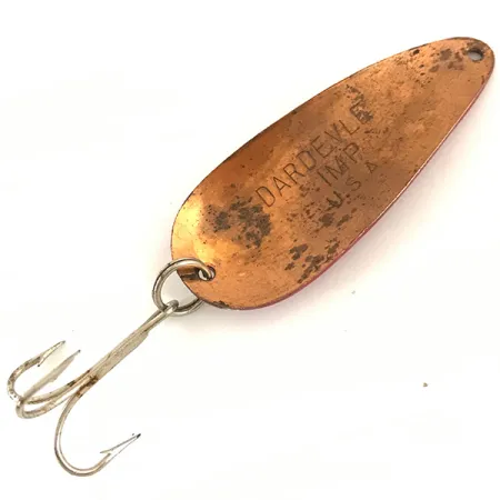Vintage Eppinger Dardevle Imp, 2/5oz Red / White / Copper fishing spoon #4699