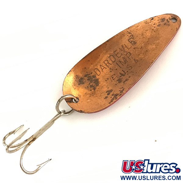 Vintage  Eppinger Dardevle Imp, 2/5oz Red / White / Copper fishing spoon #4699