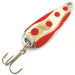 Vintage  Luhr Jensen Hot Shot W, 1/3oz Nickel / Red / White fishing spoon #4703