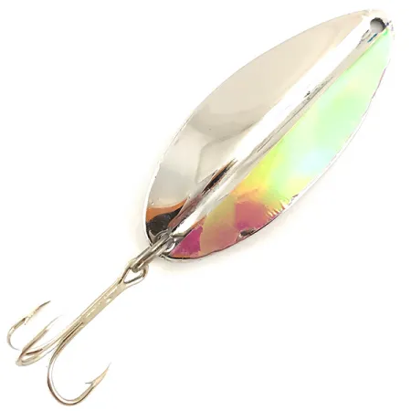 Vintage TODDCO Main liner , 2/5oz Nickel / Purple and Green Pearl fishing spoon #4704