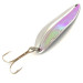 Vintage   Main liner , 2/5oz Nickel / Purple and Green Pearl fishing spoon #4704