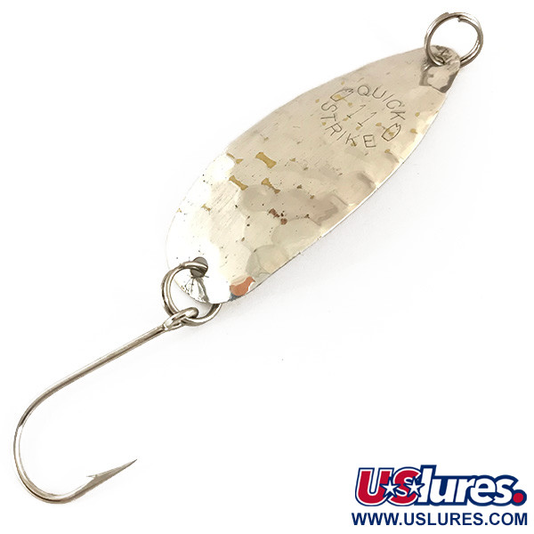 Vintage Quickstrike Quick Strike, 3/32oz Hammered Silver fishing spoon #4706