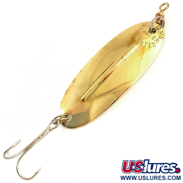 Vintage Williams Wabler W50, 1/2oz Gold fishing spoon #4708
