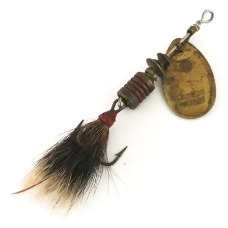 Vintage Mepps Aglia 1 dressed, 1/8oz Brass spinning lure #4722