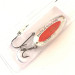   Blue Fox Rattlin Pixee,  Rainbow Herring / Red / UV Glow in UV light, Fluorescent fishing spoon #4736