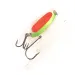   Blue Fox Rattlin Pixee,  Rainbow Herring / Red / UV Glow in UV light, Fluorescent fishing spoon #4736