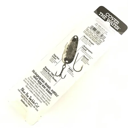 Blue Fox Rattlin Pixee UV, 1/2oz Rainbow Herring / Green / UV Glow in UV light, Fluorescent fishing spoon #4737