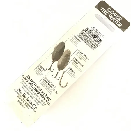 Vintage Blue Fox Pixee UV, 1/2oz Hammered Nickel / Pink fishing spoon #4739