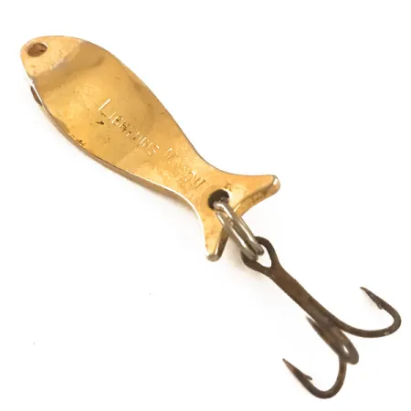 Vintage Luhr Jensen Lightning Minnow, 3/16oz Gold fishing spoon #4740