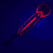Vintage   Glen Evans Loco 4 UV, 3/4oz Brass / Red UV Glow in UV light, Fluorescent fishing spoon #4745