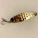 Vintage  Luhr Jensen Flutter Spoon, 3/16oz Hammered Silver / Gold fishing spoon #4750