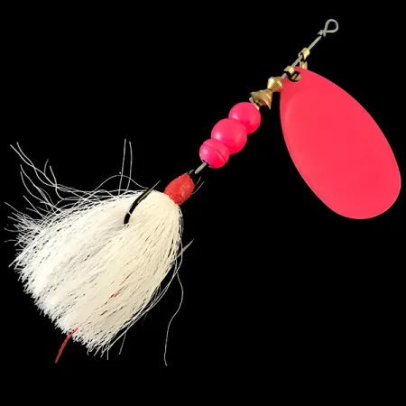 Mepps Aglia 4 dressed UV, 1/3oz Pink spinning lure #4751