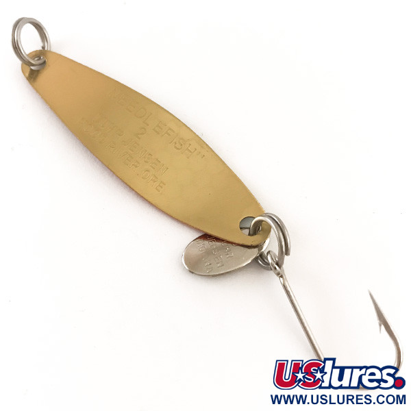 Vintage  Luhr Jensen Needlefish 2, 3/32oz Fire Tiger fishing spoon #4763