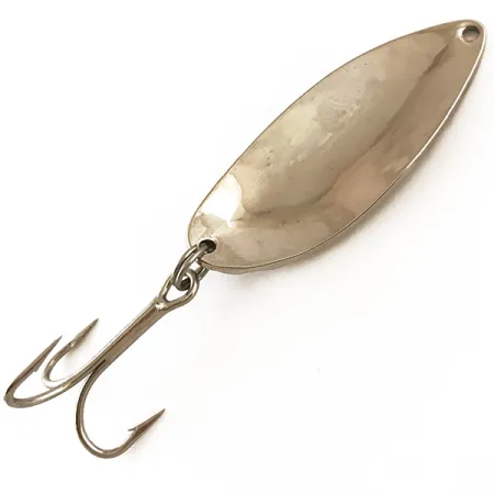 Vintage Acme Little Cleo, 3/4oz Nickel / Blue fishing spoon #4764
