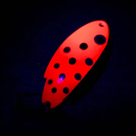 Vintage Thomas Buoyant, 3/16oz Red Trout / White Pearl fishing spoon #4767