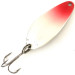 Vintage  Seneca Little Cleo, 1/4oz Red / White Pearl / Nickel fishing spoon #4787