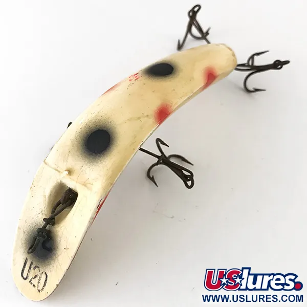 Vintage  Yakima Bait Worden Flatfish, 1/3oz White / Red / Black fishing lure #4791