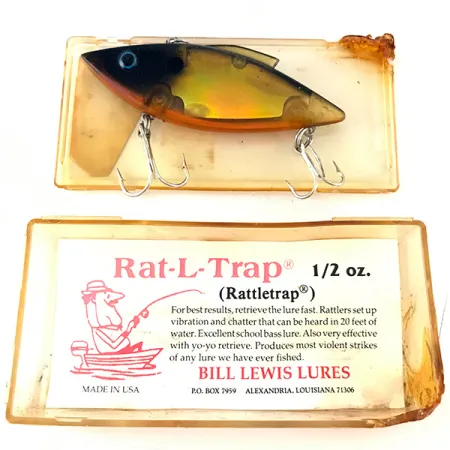 Bill Lewis Rat-L-Trap, 1/2oz Mirror Yellow Green fishing lure #4794