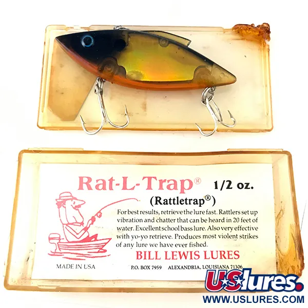   Bill Lewis Rat-L-Trap, 1/2oz Mirror Yellow Green fishing lure #4794