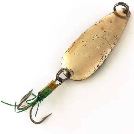 Vintage Lindy / Little Joe Lindy Finsel, 1/3oz Gold / Green fishing spoon #4798