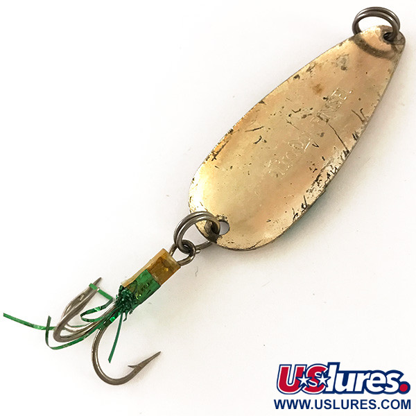Vintage  Lindy / Little Joe Lindy Finsel, 1/3oz Gold / Green fishing spoon #4798