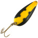 Vintage  American Sportsman Pro Spoon, 3/8oz Black / Yellow / Rainbow Nickel fishing spoon #4799