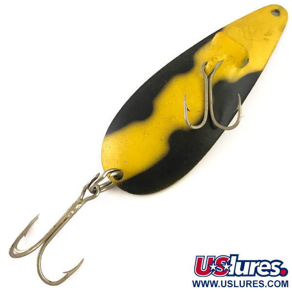 Vintage  American Sportsman NU Spoon, 2/5oz Yellow / Black / Nickel fishing spoon #4800