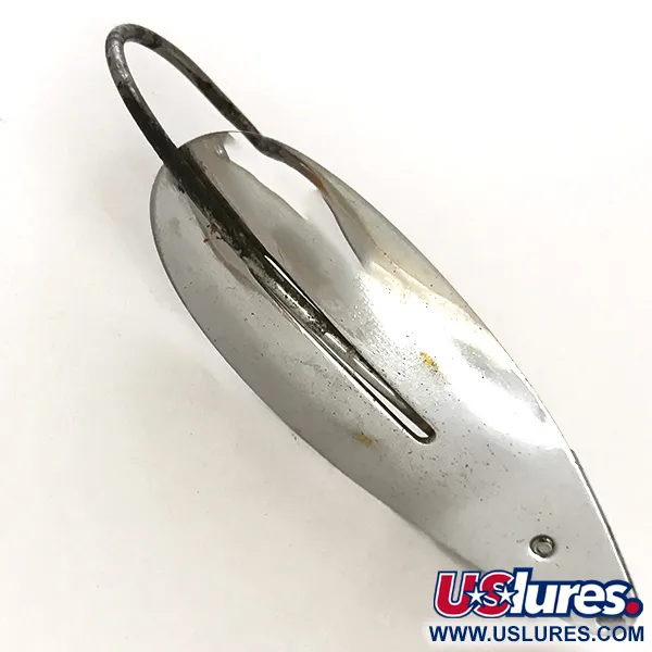 Vintage   Weedless Johnson Caper, 3/5oz Nickel fishing spoon #4802