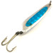 Vintage  Luhr Jensen Krocodile Die #4, 2/3oz Nickel / Light Blue with Green Tint fishing spoon #4804