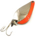 Vintage  Acme K.O. Wobbler, 3/4oz Nickel / Orange fishing spoon #4806