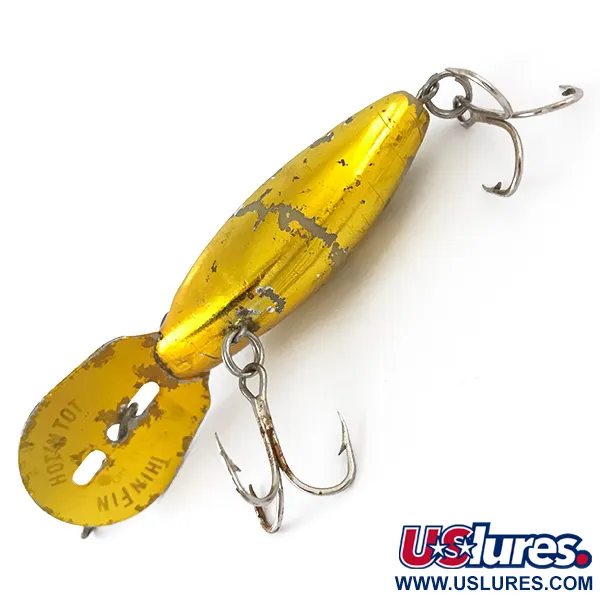 Vintage Storm Hot N'Tot Thin Fin, 1/4oz Gold fishing lure #4821