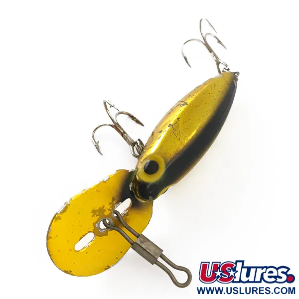 Vintage Storm Hot N'Tot Thin Fin, 1/4oz Gold fishing lure #4821