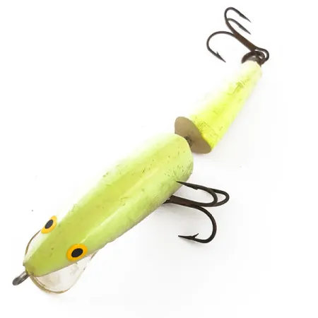 Vintage Rapala Jointed J-9, 1/4oz Yellow fishing lure #4822