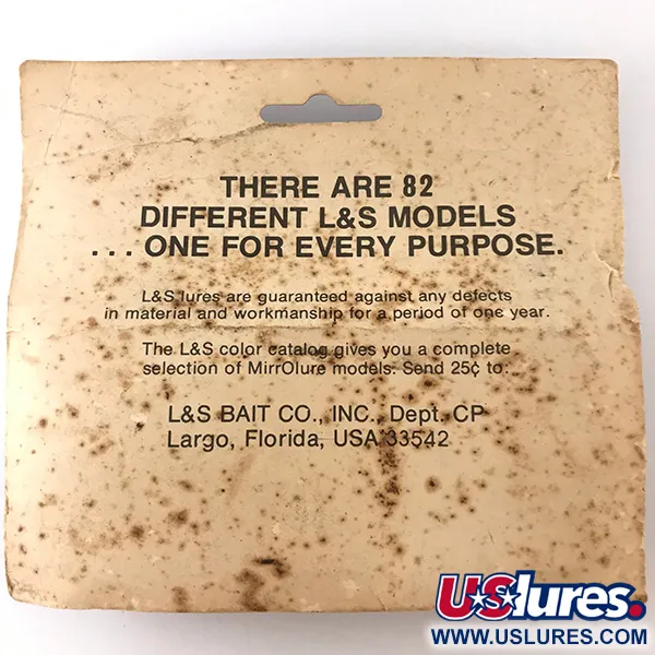  L&S Bait Mirro lure MirrOlure, 2/5oz Silver / Red fishing lure #4824