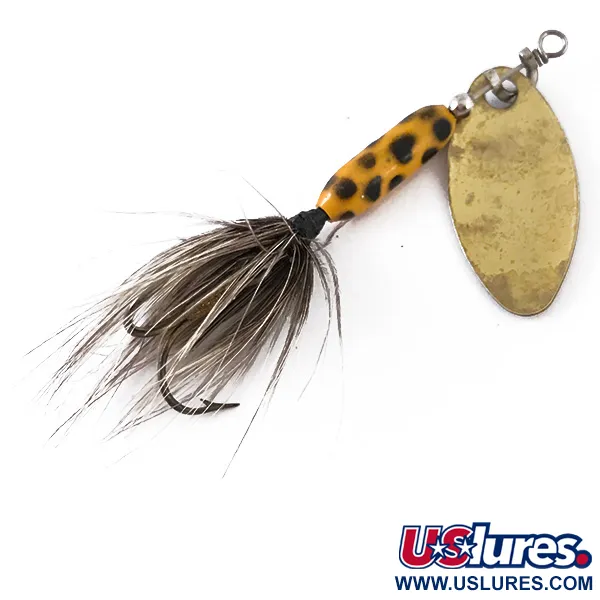 Vintage  Yakima Bait Worden’s Original Rooster Tail 1, 3/32oz Brass spinning lure #4828