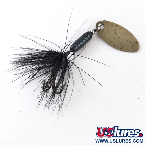 Vintage  Yakima Bait Worden’s Original Rooster Tail 1, 3/32oz Brass spinning lure #4829