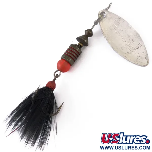 Vintage   Mepps Aglia Long 1 Dressed, 3/16oz Silver spinning lure #4834