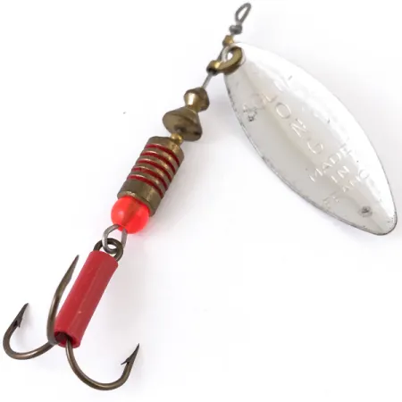 Vintage Mepps Aglia Long 2, 1/4oz Silver spinning lure #4835