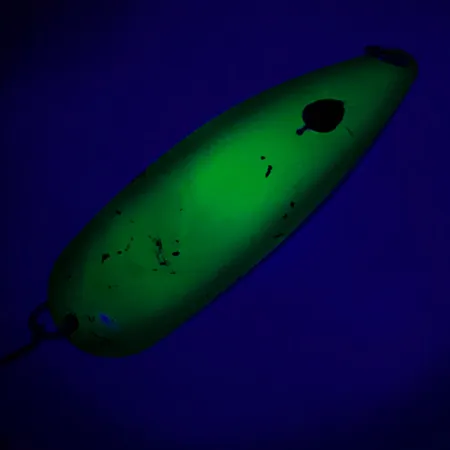 Vintage Eppinger Red Eye Evil Eye, 3/4oz Fluorescent Yellow / Green / White fishing spoon #4848