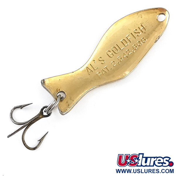 Vintage   Al's gold fish, 1/4oz Gold fishing spoon #4869