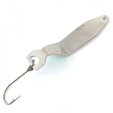 Vintage Shasta Humdinger, 2/5oz Nickel / Green Glitter fishing spoon #4871